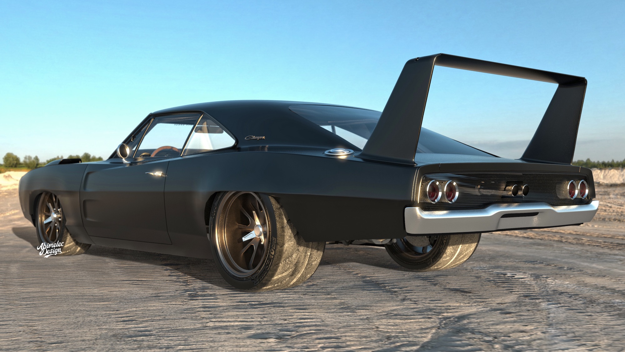 SpeedKore's new concept is a mid-engined Dodge Charger